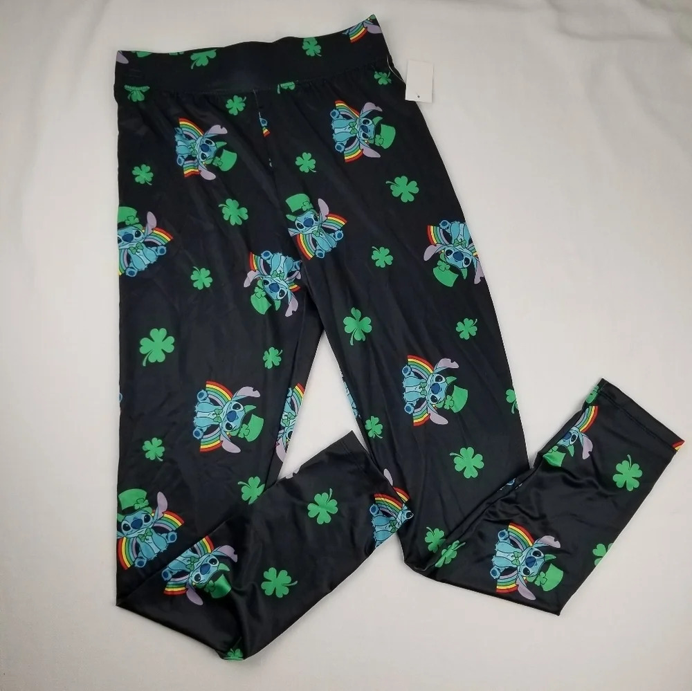 Disney Stitch St Patrick's Day Leggings